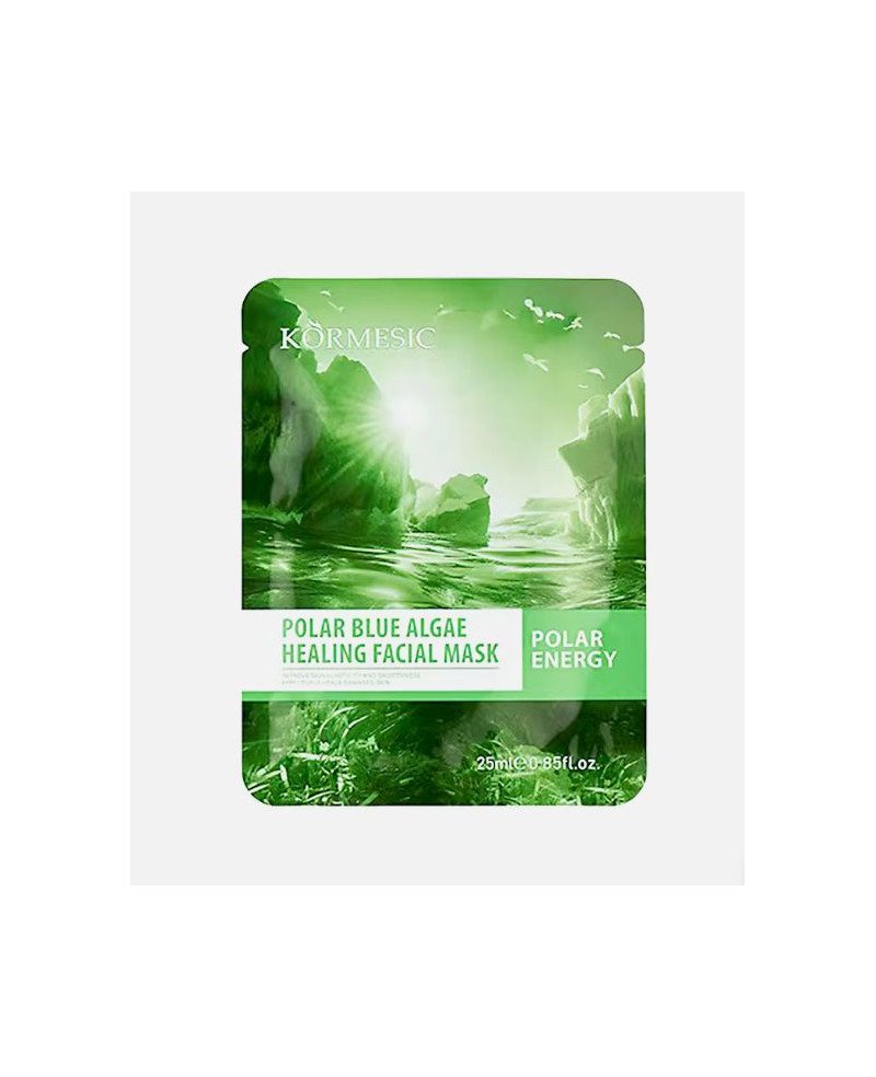 Kormesic Polar Blue Algae Healing Mask - regeneruojanti lakštinė kaukė su poliariniais dumbliais | EGOSkinBeauty.lt