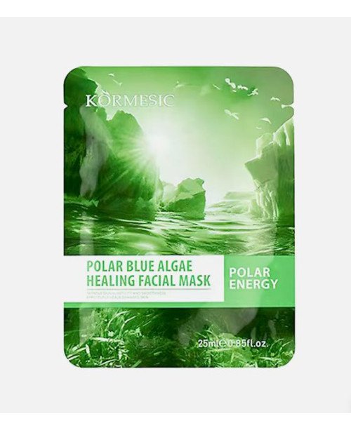 Kormesic Polar Blue Algae Healing Mask - regeneruojanti lakštinė kaukė su poliariniais dumbliais | EGOSkinBeauty.lt