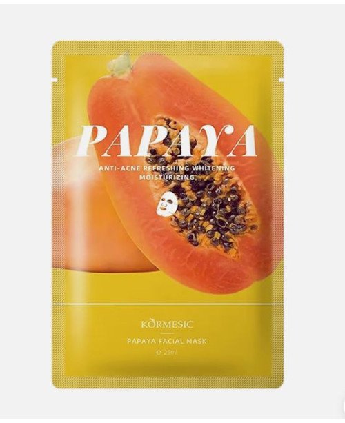 Kormesic drėkinamoji lakštinė kaukė nuo pigmentinių dėmių su papajos ekstraktu | EGOSkinBeauty.lt