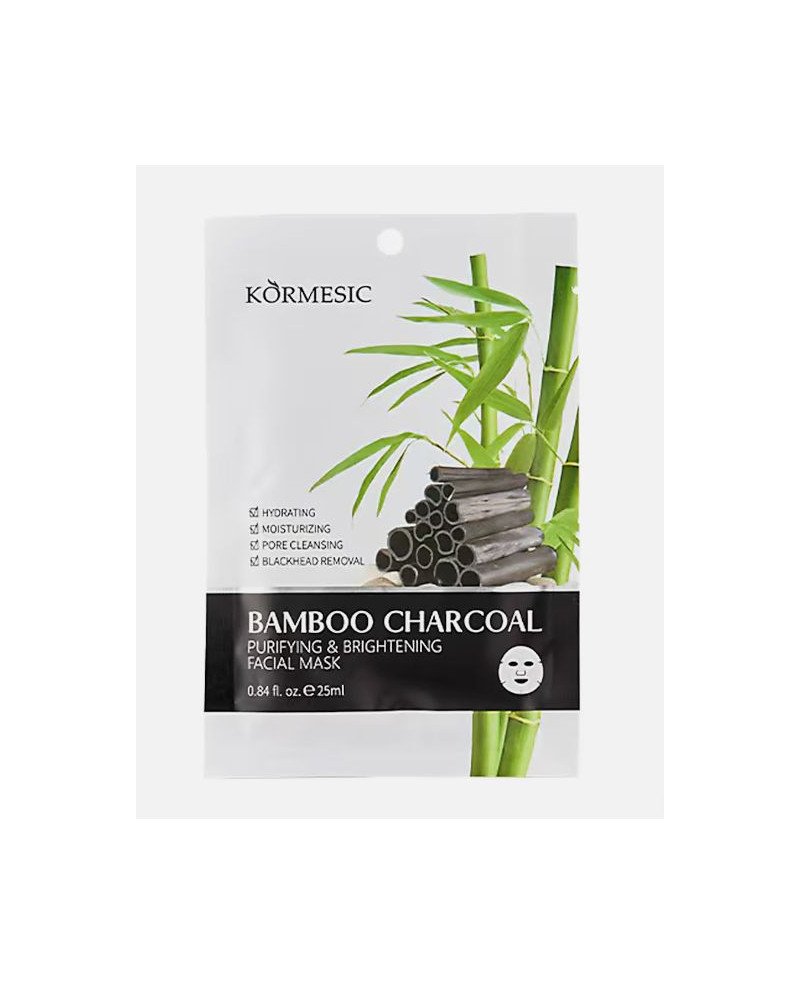 Kormesic valomoji, skaistinanti lakštinė kaukė su bambuko anglimi | EGOSkinBeauty.lt