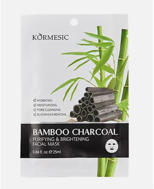 Kormesic valomoji, skaistinanti lakštinė kaukė su bambuko anglimi | EGOSkinBeauty.lt