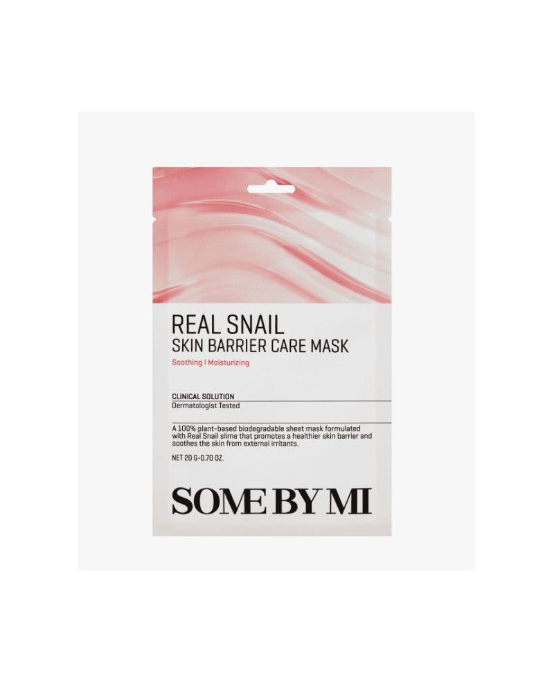 SOME BY MI Real Snail Skin Barrier Care Mask - stiprinamoji lakštinė kaukė su sraigių mucinu | EGOSkinBeauty.lt