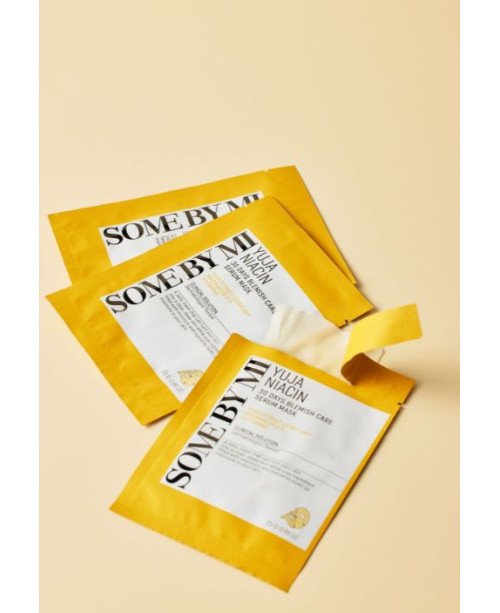 SOME BY MI Yuja Niacin 30 Days Blemish Care Serum Mask - skaistinanti lakštinė kaukė | EGOSkinBeauty.lt
