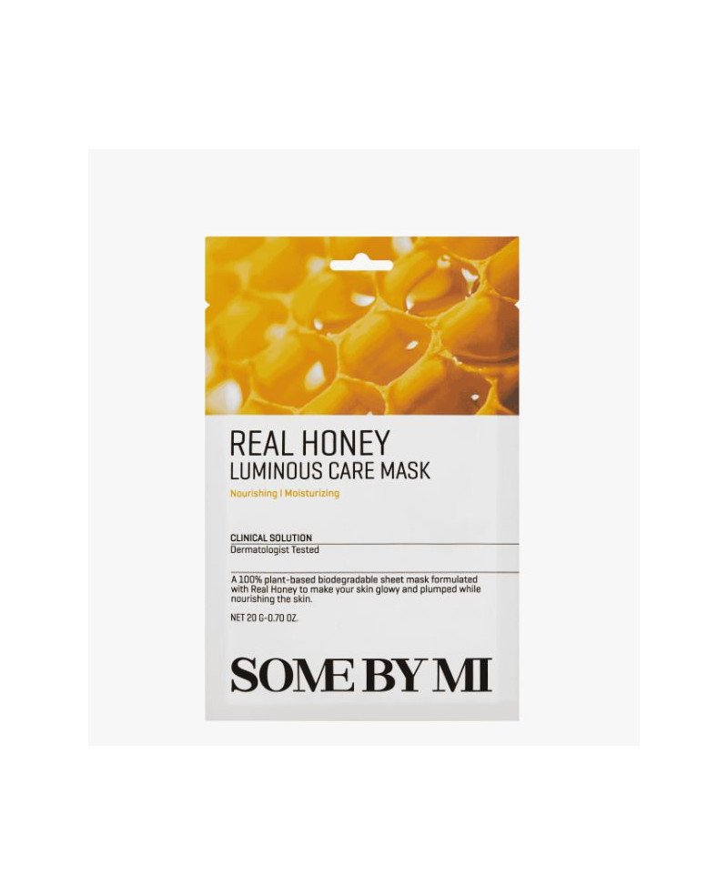 SOME BY MI Real Honey Luminous Care Mask - švytėjimo suteikianti kaukė su medumi | EGOSkinBeauty.lt