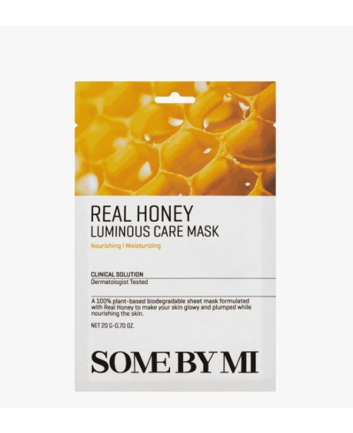 SOME BY MI Real Honey Luminous Care Mask - švytėjimo suteikianti kaukė su medumi | EGOSkinBeauty.lt
