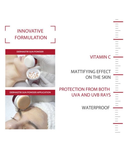 Dermastir protective loose powder sunscreen with SPF 50+, 13 g. | EGOSkinBeauty.lt