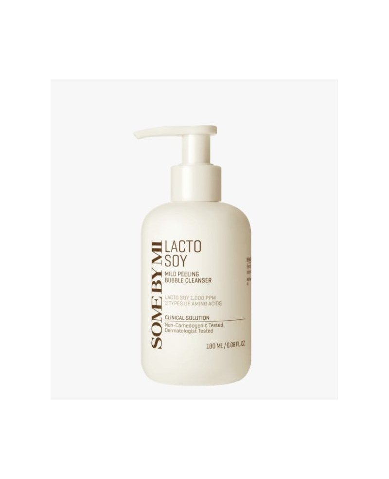 SOME BY MI Lacto Soy Mild Peeling Bubble Cleanser - švelnus putojantis veido valiklis | EGOSkinBeauty.lt