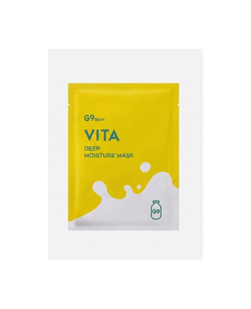 G9SKIN drėkinamoji lakštinė veido kaukė su vitaminais ir pieno baltymais, 1 vnt.