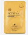 Gold Energy Snail Synergy poras valanti, maitinanti lakštinė kaukė su 24 karatų auksu, 10 x 33 ml.