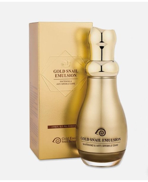 Gold Energy Snail Synergy drėkinamoji emulsija su auksu ir sraigės sekretu, 130 ml.