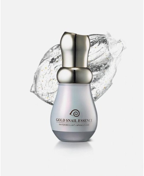 Gold Energy Snail Synergy senėjimą stabdanti esencija su auksu ir sraigės sekretu, 45 ml.