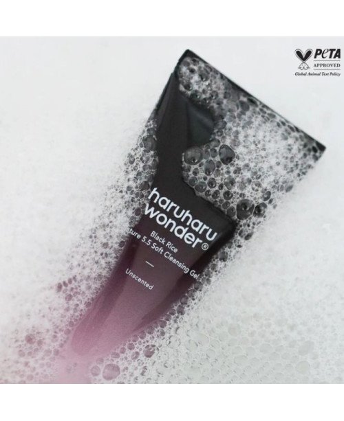 HARUHARU WONDER juodųjų ryžių drėkinamasis švelnus valomasis gelis. 100 ml.