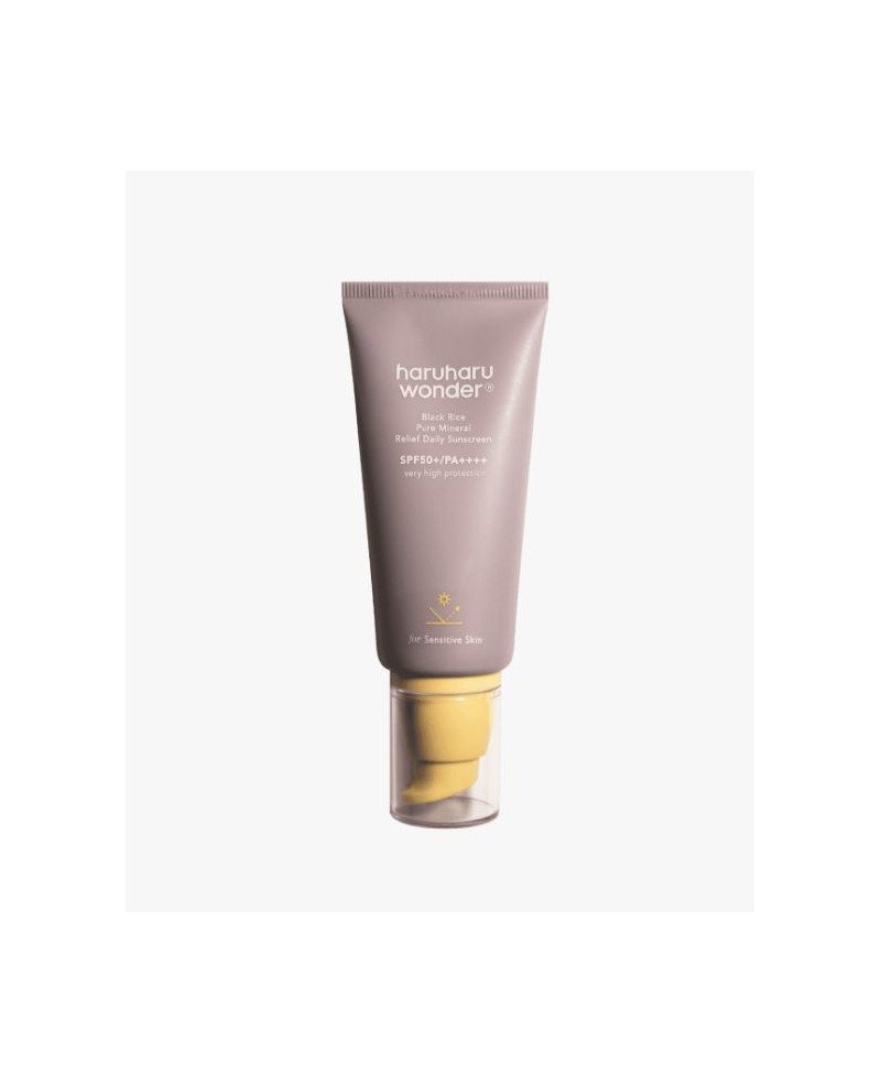 HARUHARU WONDER juodųjų ryžių grynas mineralinis kasdienis apsaugos nuo saulės kremas, 50 ml. 50 ml.