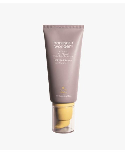 HARUHARU WONDER juodųjų ryžių grynas mineralinis kasdienis apsaugos nuo saulės kremas, 50 ml. 50 ml.