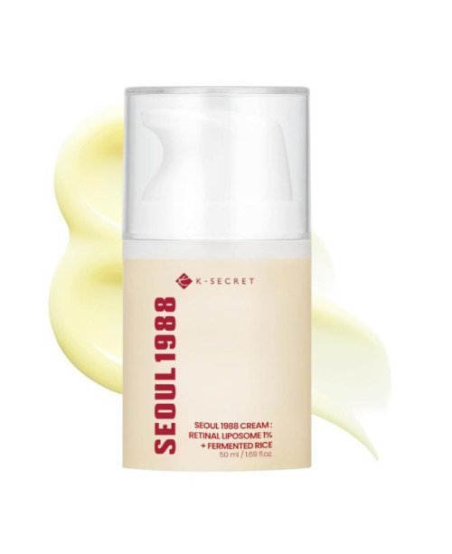K-Secret Seoul 1988 kremas su retinolio liposomomis 1% + fermentuoti ryžiai, 50 ml.